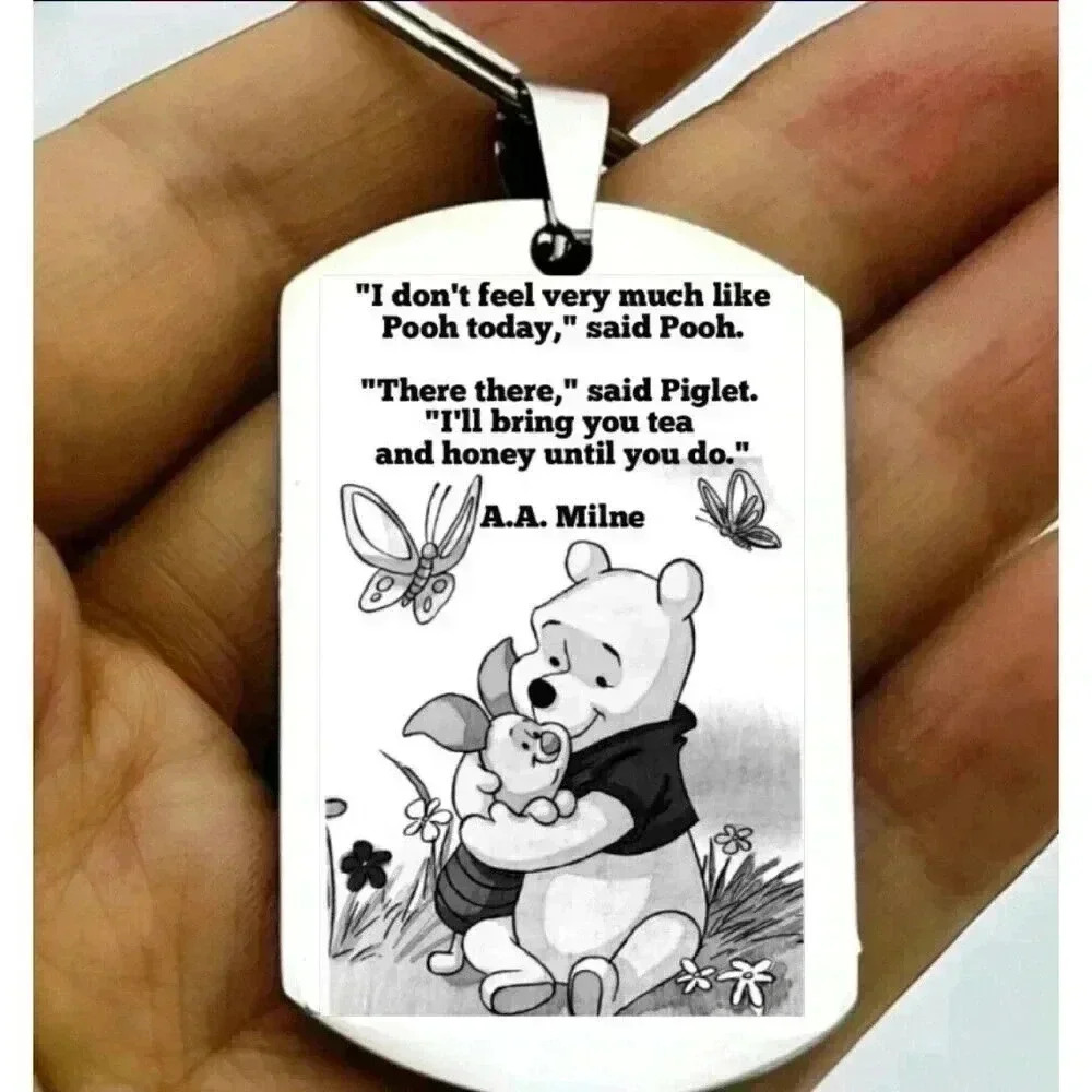 Winnie The Pooh Hot Love Cute Aweet Quote Keychain
